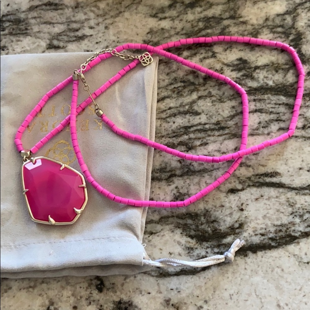 Pink Agate Kendra Scott Necklace